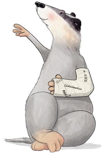 Illustration eines Dachses