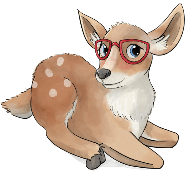 Illustration eines Rehs